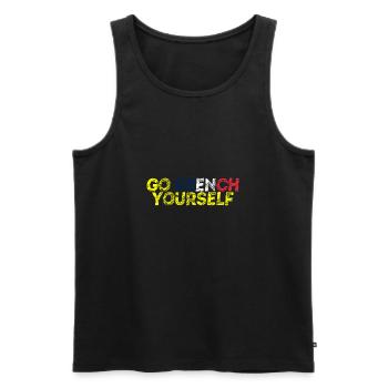 Go French Yourself Geschenkidee Frankreich lustig - Männer Premium Bio Tank Top - Schwarz - Vorne - Michal (187cm)