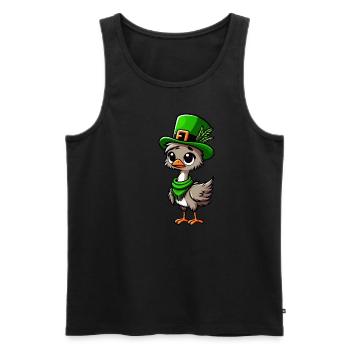 St. Patrick's Emu & Maine Coon - Männer Premium Bio Tank Top - Schwarz - Vorne - AI Model Male 178 light (178cm)