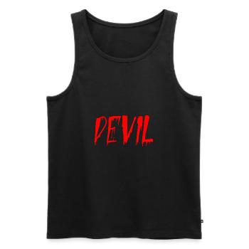 devil - Men's Premium Organic Tank Top - black - Front - AI Model Male 178 light (178cm)