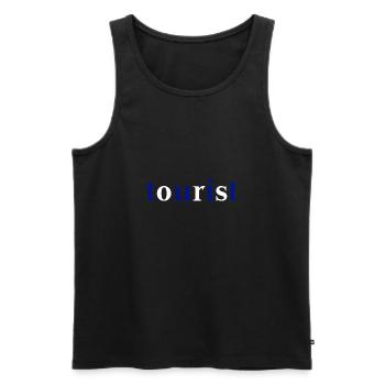 Greek Tourist Gift Idea Greece - Men's Premium Organic Tank Top - black - Front - Michal (187cm)