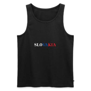 Slovakia Geschenkidee Slowakei slowakische Flagge - Männer Premium Bio Tank Top - Schwarz - Vorne - AI Model Male 178 light (178cm)