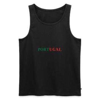 PORTUGAL Gift Idea Portuguese Flag Flag - Men's Premium Organic Tank Top - black - Front - Michal (187cm)