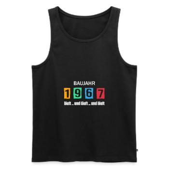 Baujahr 1967 - läuft und läuft und läuft - Männer Premium Bio Tank Top - Schwarz - Vorne - Michal (187cm)