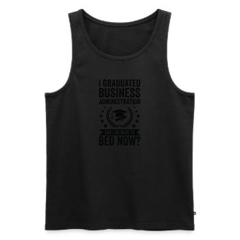 Ich Habe Betriebswirtschaft Studiert - Männer Premium Bio Tank Top - Schwarz - Vorne - AI Model Male 178 light (178cm)