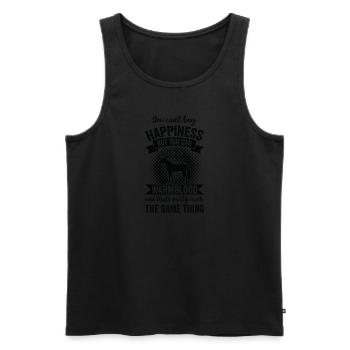 Riding - Warmblood Horse - Men's Premium Organic Tank Top - black - Front - AI Model Male 178 light (178cm)