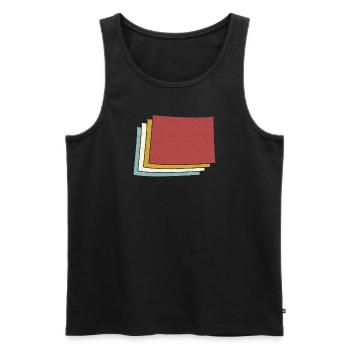 USA State - Vintage Map Colorado - Männer Premium Bio Tank Top - Schwarz - Vorne - Michal (187cm)