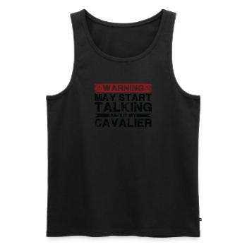 En parlant de cavaliers - Débardeur bio Premium Homme - noir - Devant - AI Model Male 178 light (178cm)