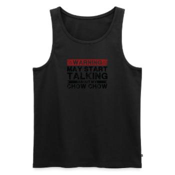 Speaking of Chow Chow - Men's Premium Organic Tank Top - black - Front - Michal (187cm)
