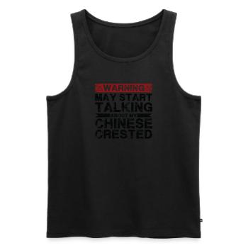 Speaking of Chinese Crested Dog - Men's Premium Organic Tank Top - black - Front - Michal (187cm)