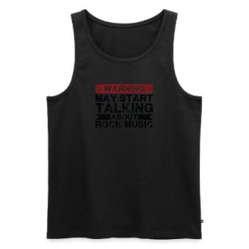 Über Rockmusik Sprechen - Männer Premium Bio Tank Top - Schwarz - Vorne - Michal (187cm)