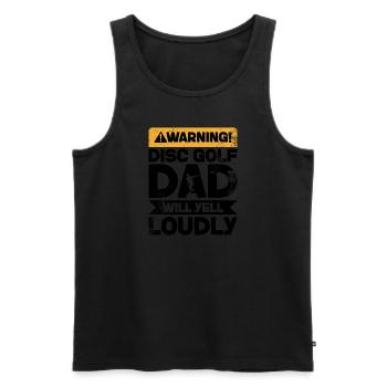 Avertissement Cris - Disc Golf Dad - Débardeur bio Premium Homme - noir - Devant - Michal (187cm)