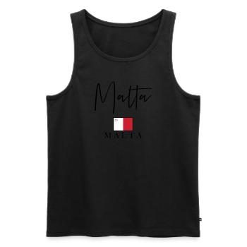 Greece Flag Holidays - Island Malta - Men's Premium Organic Tank Top - black - Front - Michal (187cm)