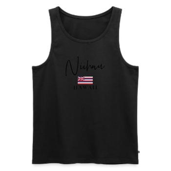 Greece Flag Holidays - Niihau Island - Men's Premium Organic Tank Top - black - Front - Michal (187cm)