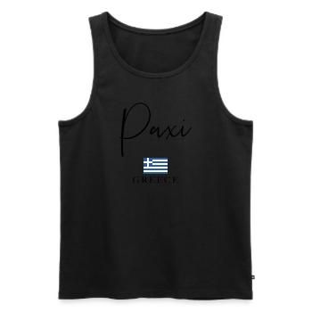 Vacances du drapeau de la Grèce - Islande Paxi - Débardeur bio Premium Homme - noir - Devant - Michal (187cm)