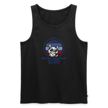 Cat Mom - British Shorthair Katze - Männer Premium Bio Tank Top - Schwarz - Vorne - Michal (187cm)