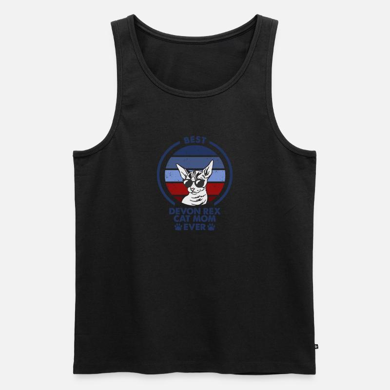 Cat Mom - Devon Rex Cat - Men's Premium Organic Tank Top - undefined