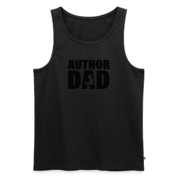 Job - Autor Dad - Männer Premium Bio Tank Top - Schwarz - Vorne - Michal (187cm)