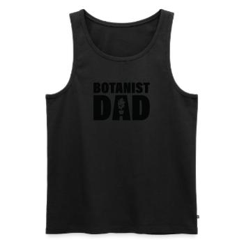 Job - Père botaniste - Débardeur bio Premium Homme - noir - Devant - AI Model Male 178 light (178cm)