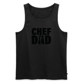 Emploi - Chefvater - Débardeur bio Premium Homme - noir - Devant - Michal (187cm)