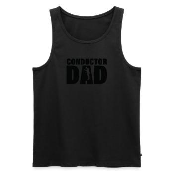 Job - Dirigent Dad - Männer Premium Bio Tank Top - Schwarz - Vorne - Michal (187cm)