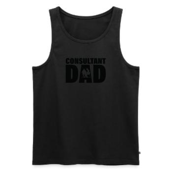 Job - Berater Vater - Männer Premium Bio Tank Top - Schwarz - Vorne - AI Model Male 178 light (178cm)
