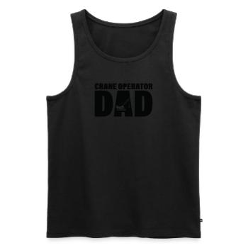 Job - Kranbetreiber Vater - Männer Premium Bio Tank Top - Schwarz - Vorne - Michal (187cm)
