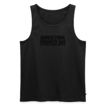 Papa - Ingénieur agronome - Débardeur bio Premium Homme - noir - Devant - AI Model Male 178 light (178cm)