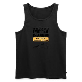 Emotional - Exotic Shorthair Cat - Men's Premium Organic Tank Top - black - Front - Michal (187cm)