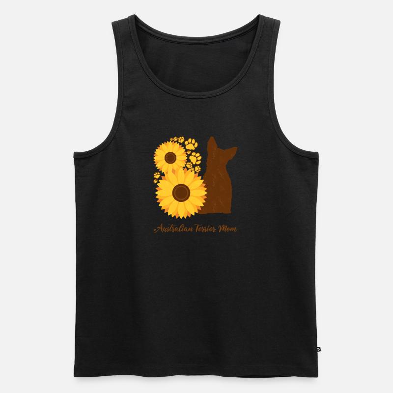 Sonnenblumenmutter - Australischer Terrier - Männer Premium Bio Tank Top - undefined