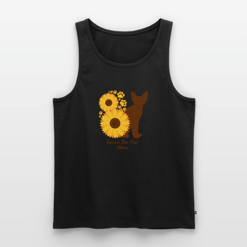 Sonnenblumenmutter - Devon Rex Cat Männer Premium Bio Tank Top