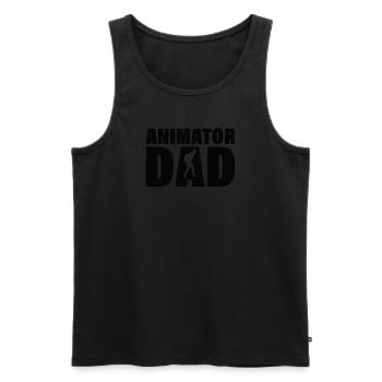 Job - Animator Papa - Männer Premium Bio Tank Top - Schwarz - Vorne - AI Model Male 178 light (178cm)