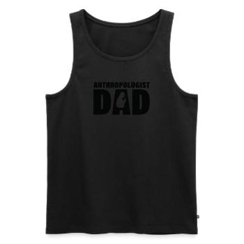Job - Anthropologist Papa - Men's Premium Organic Tank Top - black - Front - AI Model Male 178 light (178cm)