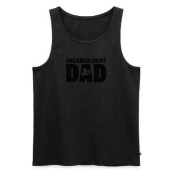 Job - Vater Des Archäologen - Männer Premium Bio Tank Top - Schwarz - Vorne - Michal (187cm)