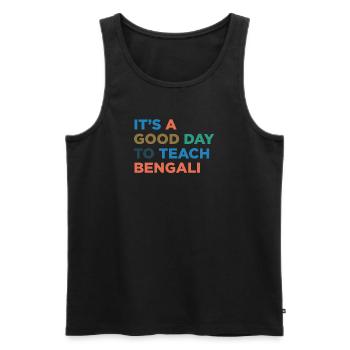 Unterrichten Sie Den Bengalischen Lehrer - Männer Premium Bio Tank Top - Schwarz - Vorne - AI Model Male 178 light (178cm)