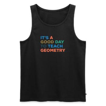 Teaching geometry teachers - Men's Premium Organic Tank Top - black - Front - Michal (187cm)