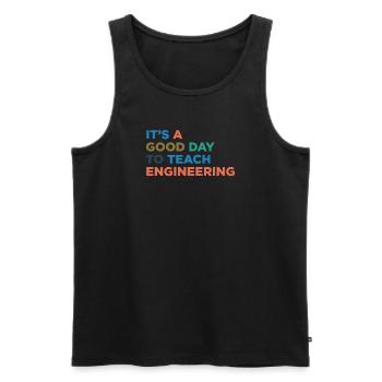 Teaching Engineering Teachers - Men's Premium Organic Tank Top - black - Front - AI Model Male 178 light (178cm)