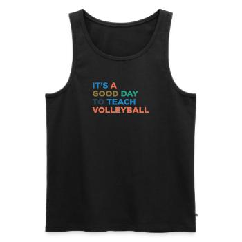 Enseigner aux entraîneurs de volleyball - Débardeur bio Premium Homme - noir - Devant - Michal (187cm)