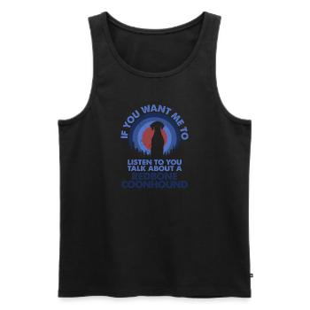 Talk About Dog Redbone Coonhound - Men's Premium Organic Tank Top - black - Front - Michal (187cm)