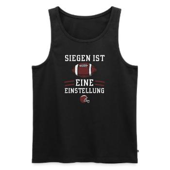Siegen ist eine Einstellung - Männer Premium Bio Tank Top - Schwarz - Vorne - AI Model Male 178 light (178cm)