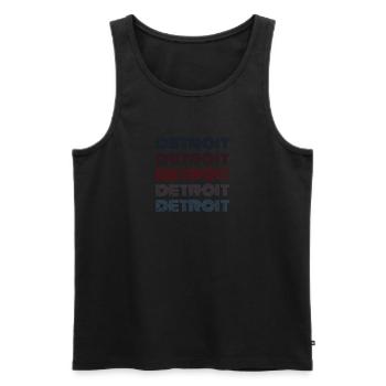 Vintage USA City - Rétro Detroit - Débardeur bio Premium Homme - noir - Devant - Michal (187cm)