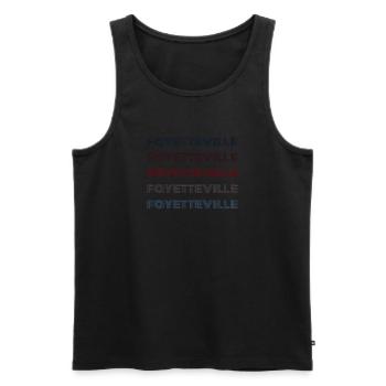 Vintage USA City - Rétro Fayetteville - Débardeur bio Premium Homme - noir - Devant - Michal (187cm)