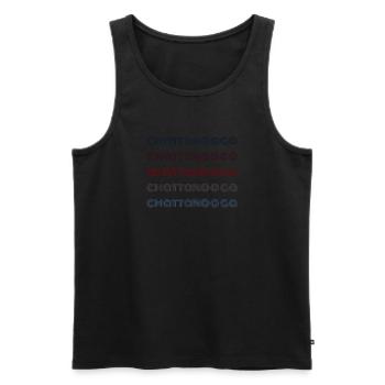 Vintage USA City - Retro Chattanooga - Men's Premium Organic Tank Top - black - Front - Michal (187cm)