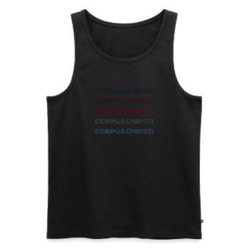 Vintage USA City - Retro Corpus Christi - Men's Premium Organic Tank Top - black - Front - AI Model Male 178 light (178cm)