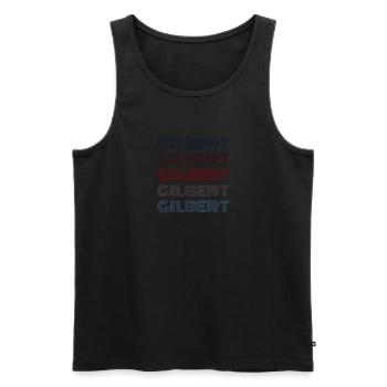 Vintage USA City - Retro Gilbert - Men's Premium Organic Tank Top - black - Front - Michal (187cm)