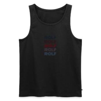 70s Retro Nom Vintage Personalisieres Rolf - Débardeur bio Premium Homme - noir - Devant - Michal (187cm)