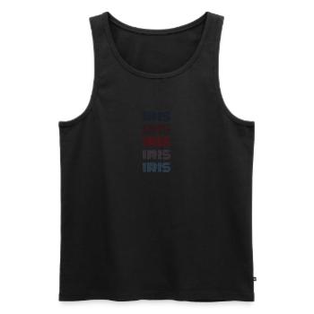 70er Retro Name Vintage Personalisieres Iris - Männer Premium Bio Tank Top - Schwarz - Vorne - AI Model Male 178 light (178cm)