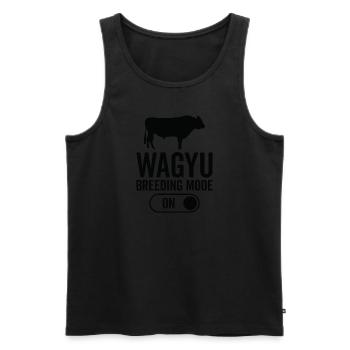Cow Breeding Mode On - Wagyu - Men's Premium Organic Tank Top - black - Front - Michal (187cm)