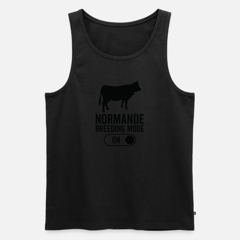 Mode d’élevage de vaches activé - Normande - Débardeur bio Premium Homme - undefined