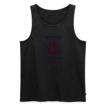 Cochon Papa Maman - Fermier Meishans - Débardeur bio Premium Homme - noir - Devant - Michal (187cm)