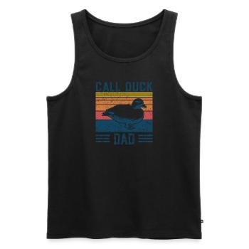 Entendad - Vintage Call Duck - Men's Premium Organic Tank Top - black - Front - AI Model Male 178 light (178cm)